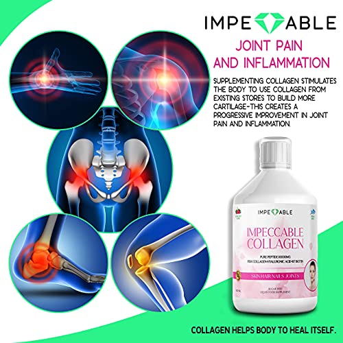 IMPECCABLE Collagen 10.000mg hydrolyzed Sugar Free Liquid Marine Collagen | Supplements for Women and Men ImpeccableAu supplements