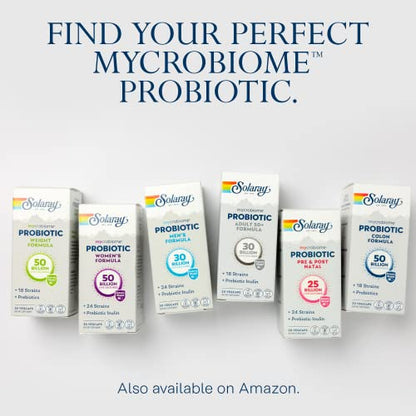 SOLARAY Mycrobiome Probiotic Women’s Formula, 24 Strains Plus Prebiotic Inulin SOLARAYUS supplements