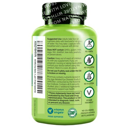 NATURELO Eye Vitamins - AREDS 2 Formula Nutrients with Lutein, Zeaxan NATURELOUS supplements