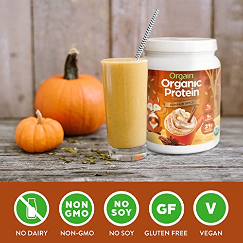 Orgain Organic Vegan Protein Powder, Pumpkin Spice - 21g of Plant Based Protein OrgainUS supplements