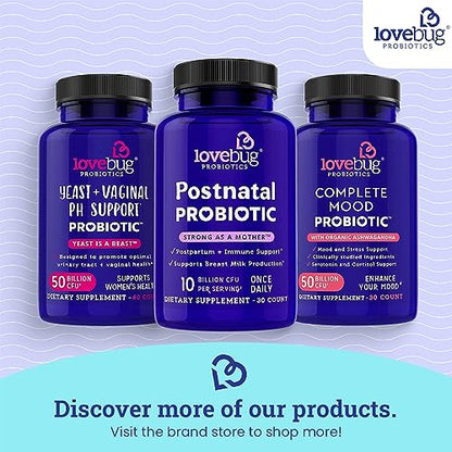 Lovebug Complete Mood Probiotic | 10 Clinically Studied Probiotic Strains & Patented lovebug PROBIOTICSUS supplements
