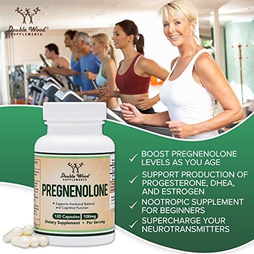 Pregnenolone 100mg per Serving (Converted to Progesterone to Boost Progesterone Double Wood SupplementsUS supplements
