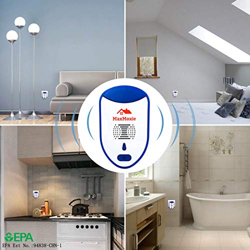MaxMoxie Ultrasonic Pest Repeller, Humane Mice Control Electronic Insect MaxMoxieUS supplements