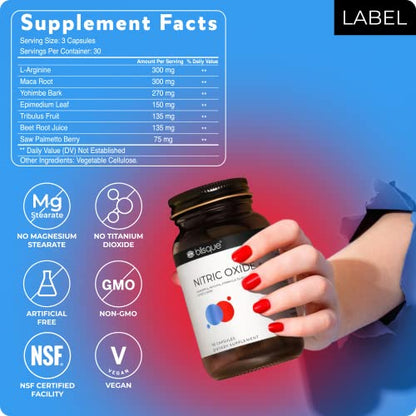 Blisque – Natural Nitric Oxide Booster Supplement for Blood Flow Support and Circulation BlisqueUS supplements