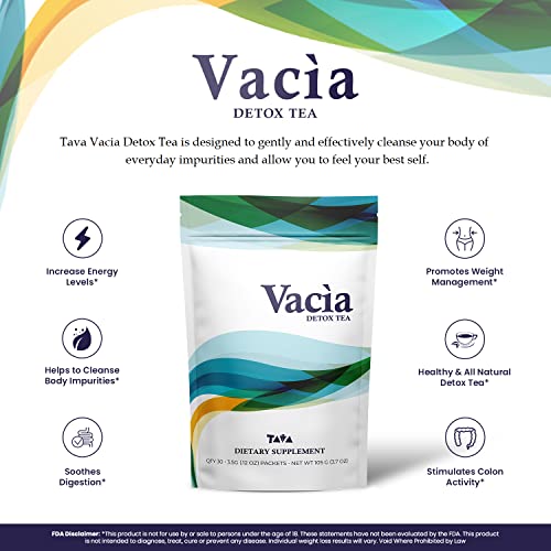 Tava Vacia Detox Tea Supplement, Boosts Energy, Supports Joint Mobility and Immune System TAVAUS supplements