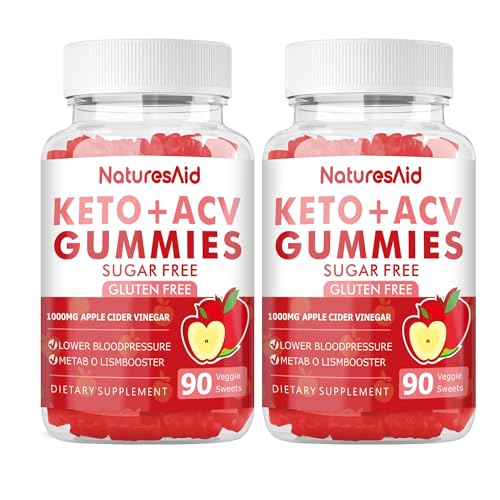 (2 Pack) 180 CT Keto Acv Gummies for Advanced Weight Loss & Belly Fat Burn - Pro Natures AidUS supplements