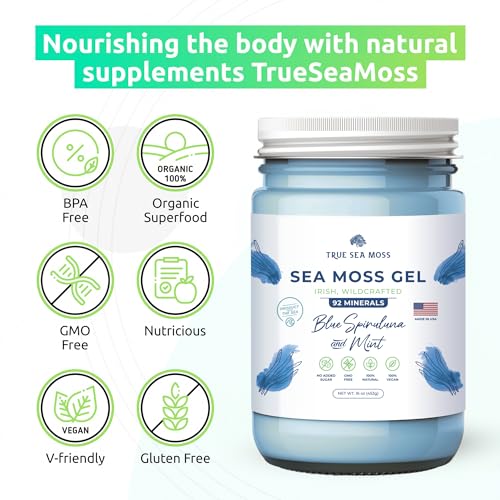 TrueSeaMoss Wildcrafted Irish Sea Moss Gel – Nutritious Raw Seamoss Rich in Minerals TrueSeaMossUS supplements