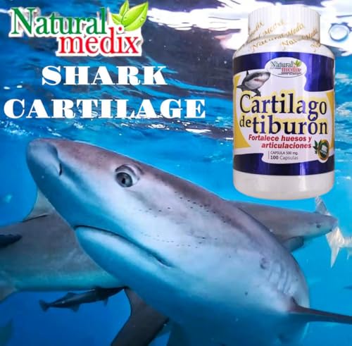 Natural medix Cartilage – Joint Support Supplement with Glucosamine, Collagen & Magnesium – 100 Caps - Cartílago de Tiburon Natural medixAu supplements