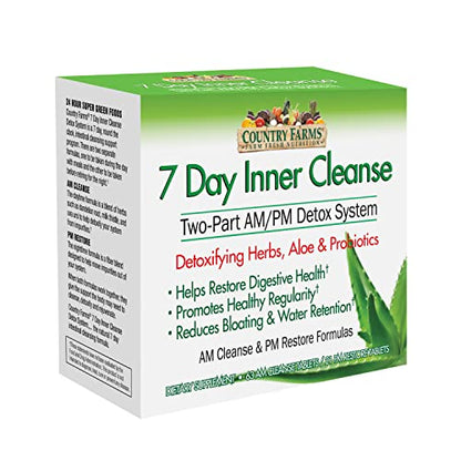 COUNTRY FARMS 7 Day Inner Cleanse, AM/PM Detox System, Detoxifying Herbs COUNTRY FARMSUS supplements