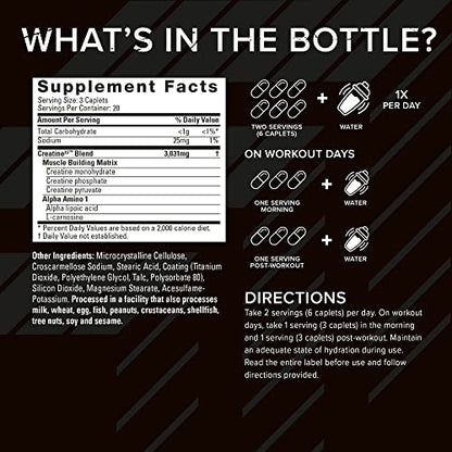 Six Star Creatine Pills Post Workout X3 Creatine Capsules | Creatine Monohydrate Blend Six StarUS supplements