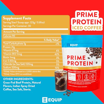 Equip Foods Prime Protein - Grass Fed Beef Protein Powder Isolate - Paleo and Keto EquipUS supplements