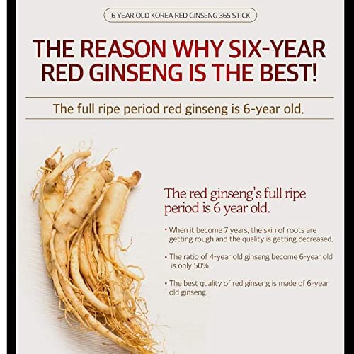 6 Years Red Ginseng 365 Stick Korea ginsengAu supplements