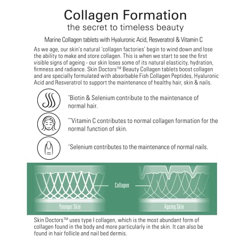 Skin Doctors Collagen Tablets | 2500mg | Hydrolysed Marine Collagen | Hyaluronic Acid Skin DoctorsAu supplements