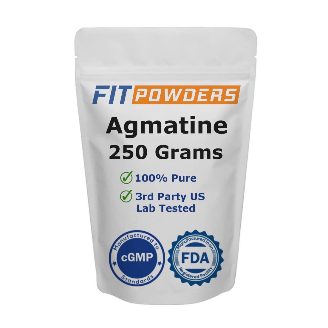 FitPowders Agmatine Sulfate Powder 250 Grams (Multiple Sizes) Strength and Pump FitPowdersAu supplements
