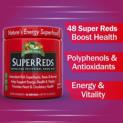 Garden Greens Super Reds Energizing Polyphenol Superfoods, Antioxidants, Powder Drink Garden GreensAu supplements