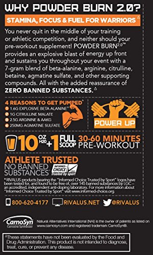 Powder Burn 2.0 Orange 35 Serving,14.24 Ounce RivalusAu supplements
