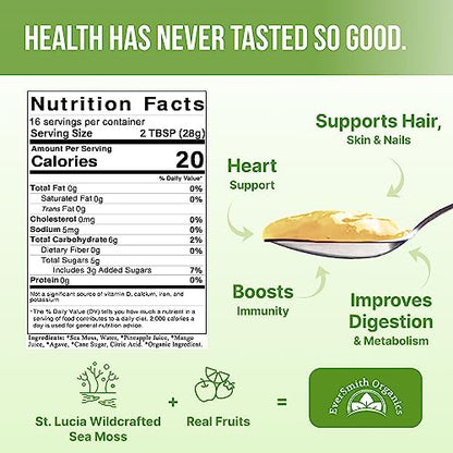 EverSmith Organics - Wildcrafted Irish Sea Moss Gel | Made in USA | Rich in Vitamins EverSmith OrganicsUS supplements