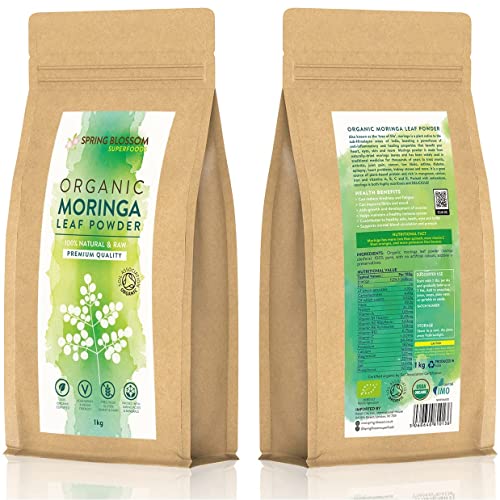 1KG Moringa Superleaf Powder Oleifera 100% Organic Raw Premium Quality Non-GMO Spring BlossomUS supplements