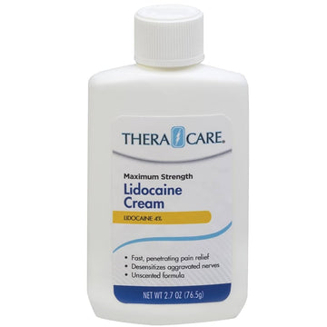 Thera|Care Maximum Strength OTC Lidocaine Cream | Numbs Away Pain | Long-Lasting Relief | Non-Greasy | 2.7 Oz Thera CareAu supplements