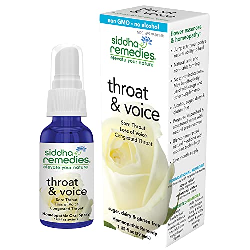 Siddha Remedies Throat & Voice Homeopathic Oral Spray for Sore, Strained Throat | Helpful SiddhaAu supplements