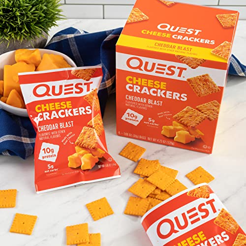 Quest Nutrition Cheese Crackers, Cheddar Blast, High Protein, Low Carb, Made with Real Cheese Quest NutritionAu supplements