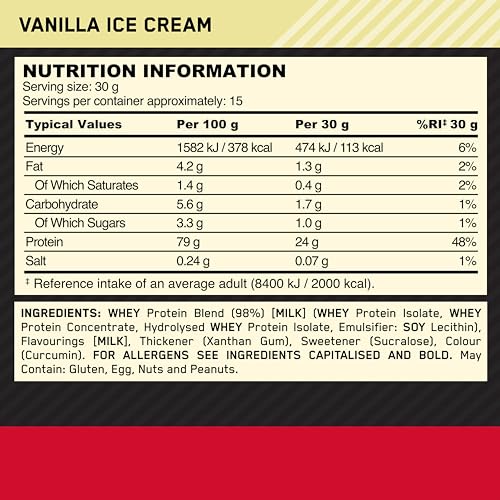 Optimum Nutrition Gold Standard 100% Whey Muscle Building and Recovery Protein Powder Optimum NutritionAu supplements