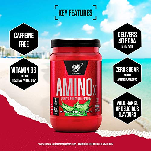 BSN Nutrition Amino X Supplement with Vitamin D, Vitamin B6 and Amino Acids, Green BSNUS supplements