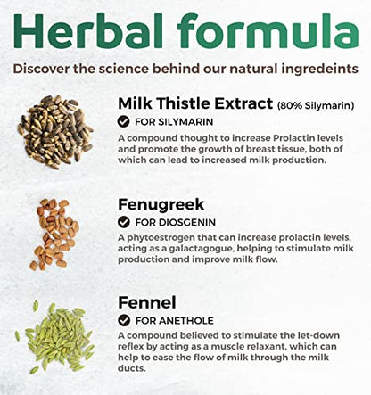 USDA Organic Lactation Supplement - Increase Milk Supply with Herbal Breastfeeding PURE COUS supplements