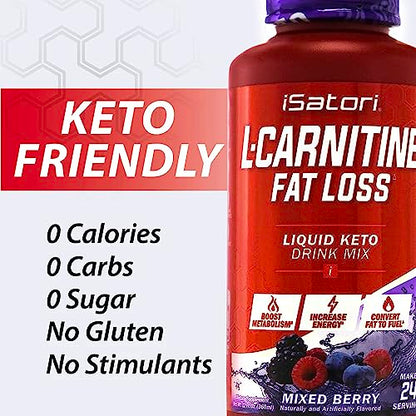 iSatori L-Carnitine Liquid Metabolic Enhancer and Energy Booster - Health and Fitness iSatoriUS supplements