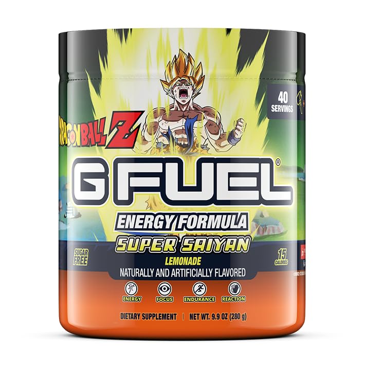 G fuel Dragon Ball Z Energy Powder, Sugar Free, Clean Caffeine Focus Supplement G fuelAu supplements