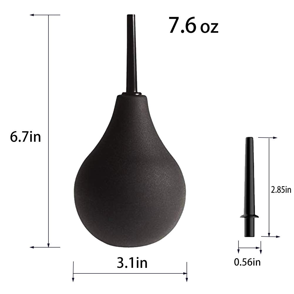 GNEGKLEAN Black Silicone Enema Bulb Kit 7.6oz Clean Anal Douche for Men Women with 19.7in GNEGKLEANAu supplements