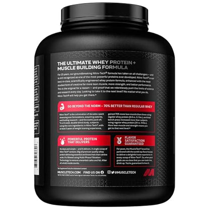 Whey Protein Powder, MuscleTech Nitro-Tech Whey Protein Isolate & Peptides, Protein MuscleTechUS supplements