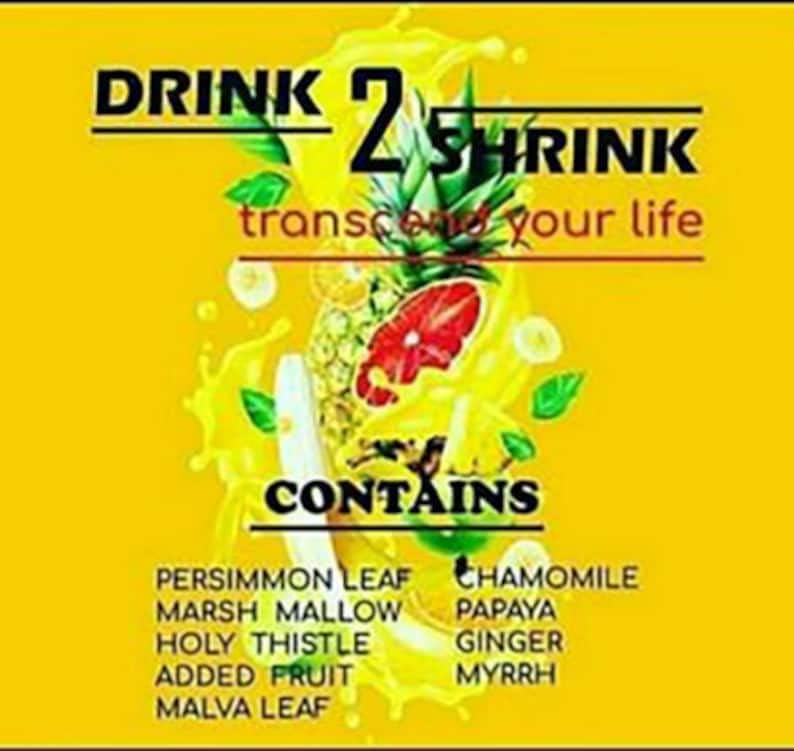 4 Week drink2Shrink Detox Formula Start Losing That Stubborn Belly Fat! (Green Apple) Heath SecretUS supplements