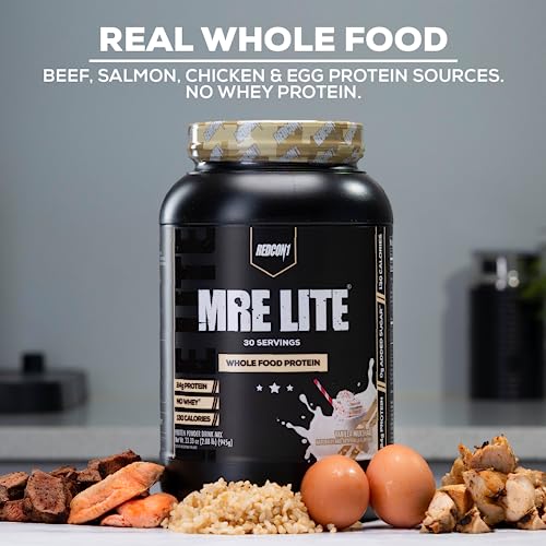 REDCON1 MRE Lite Whole Food Protein Powder, Fudge Brownie - Low Carb & Whey REDCON1US supplements