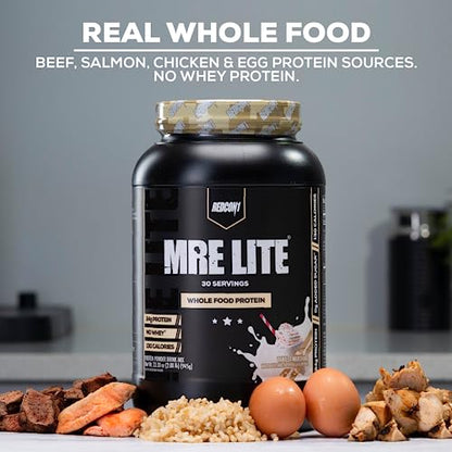 REDCON1 MRE Lite Whole Food Protein Powder, Fudge Brownie - Low Carb & Whey REDCON1US supplements