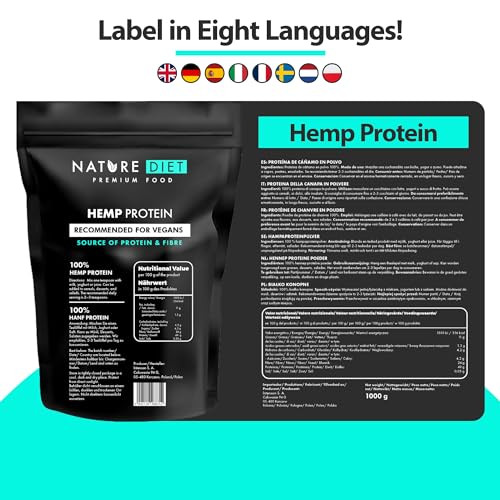 Nature Diet - Hemp Protein 1000g , Vegan , Protein Powder , Plant-Based Nature DietUS supplements