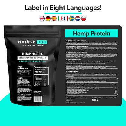 Nature Diet - Hemp Protein 1000g , Vegan , Protein Powder , Plant-Based Nature DietUS supplements