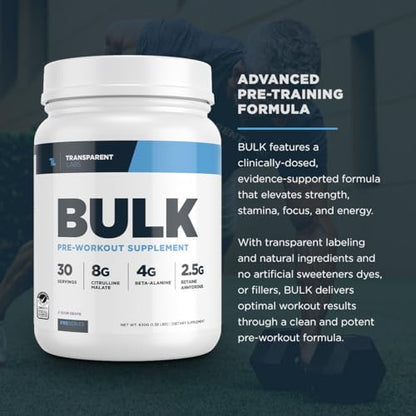 Transparent Labs Bulk Pre Workout Powder - Naturally Sweetened Advanced Pre-Workout Transparent LabsUS supplements