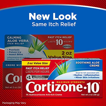 Cortizone 10 Maximum Strength Anti-Itch Cream with Soothing Aloe, 1% Hyd Cortizone 10US supplements