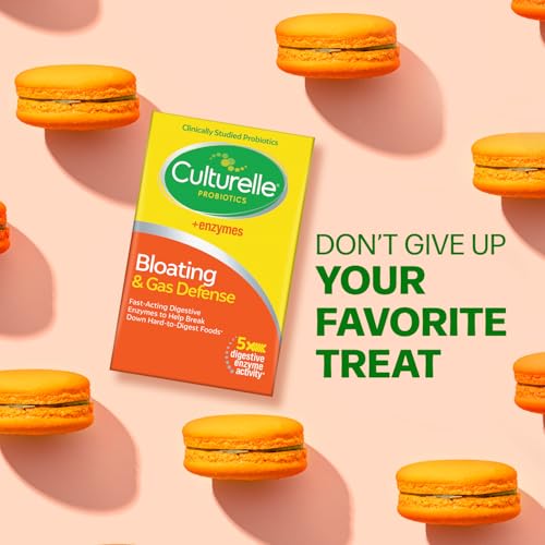 Culturelle Bloating & Gas Defense, Digestive Enzymes & Probiotics for Digestive Health, 30 Capsules, Supports Occasional Indigestion & Discomfort CulturelleAu supplements
