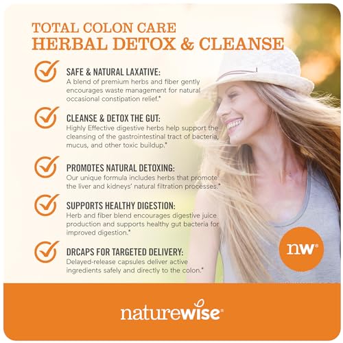 NatureWise Herbal Detox Cleanse Laxative Supplements | Natural Colon Cleanser Herb & Fiber Blend NatureWiseAu supplements