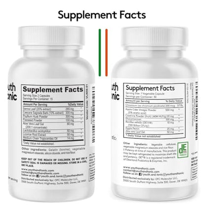 Youth & Tonic Colon Cleanser & Detox for Loss of Waste, Breaking The Plate Youth & TonicUS supplements