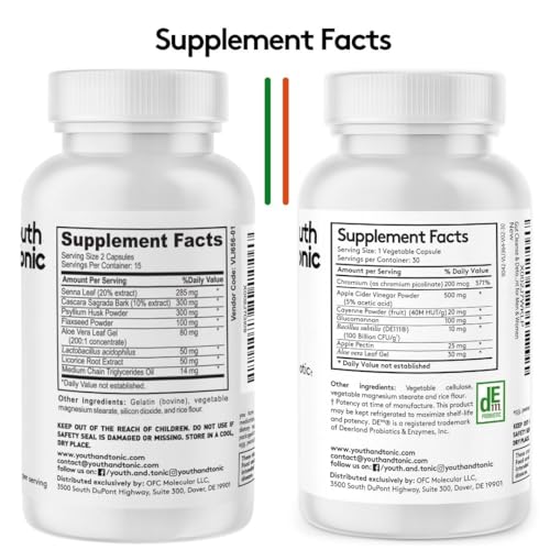 Youth & Tonic Colon Cleanser & Detox for Loss of Waste, Breaking The Plate Youth & TonicUS supplements