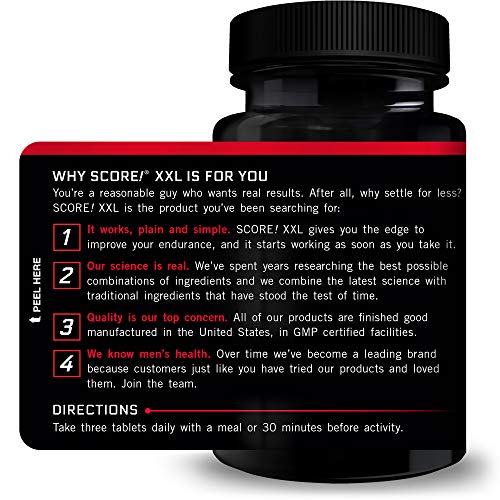 FORCE FACTOR Score! XXL, 3-Pack, Nitric Oxide Booster Supplement for Men with L Force FactorAu supplements