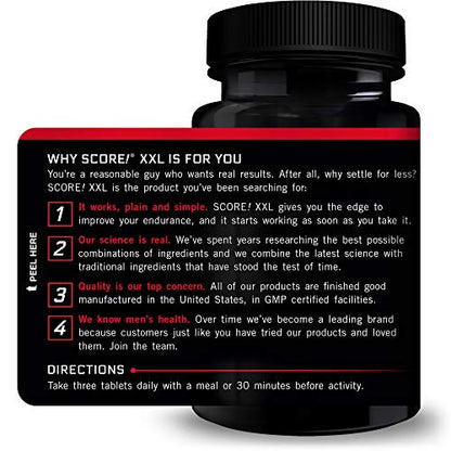 FORCE FACTOR Score! XXL, 3-Pack, Nitric Oxide Booster Supplement for Men with L Force FactorUS supplements