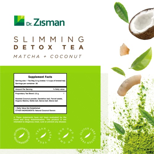 Dr. Zisman ZT Slimming - Matcha-Coconut Detox Blend, Weight Loss Tea with Antioxidant Effects Dr. Zisman ZT Slimming TeaUS supplements