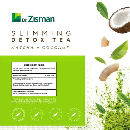 Dr. Zisman ZT Slimming - Matcha-Coconut Detox Blend, Weight Loss Tea with Antioxidant Effects Dr. Zisman ZT Slimming TeaUS supplements