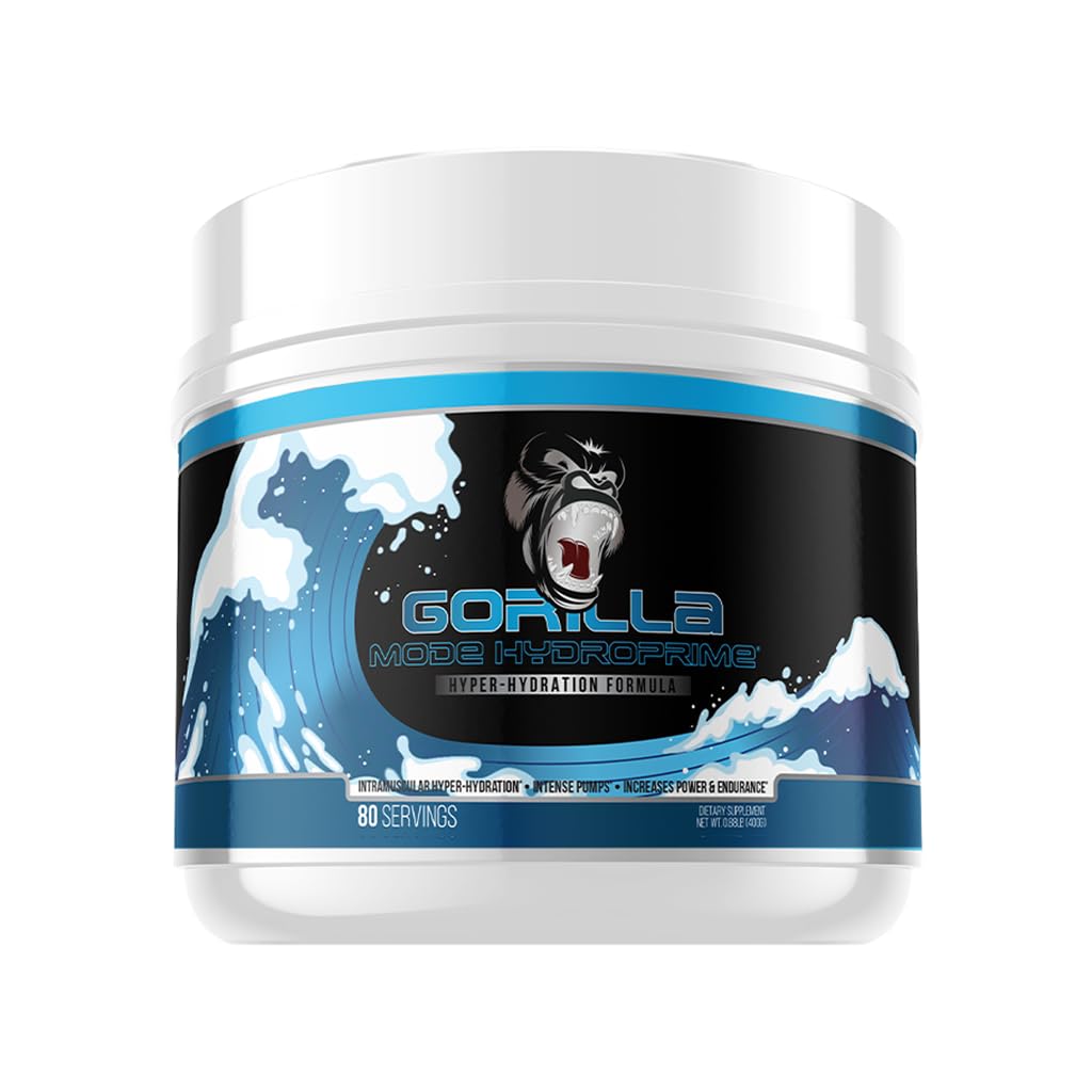 Gorilla Mind Hydroprime Glycerol Pre-Workout - Hydrating Pre-Workout Formula for Intense Gorilla MindUS supplements